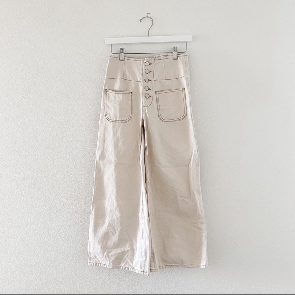 Free people wide crop jean